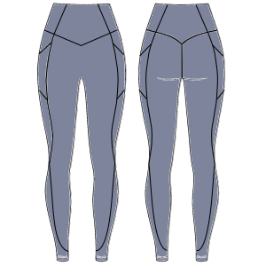 Moldes de confeccion para DAMAS Pantalones Calza deportiva 9904